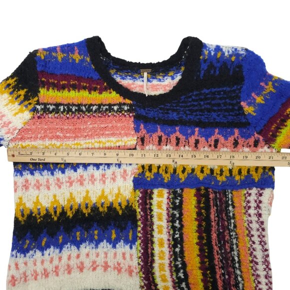 Free People Best Day Ever Pullover Sweater Womens M Multicolor Alpaca Wool Blend - Picture 4 of 16